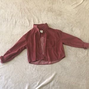 American Eagle corduroy crop shirt
